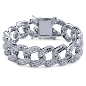 Open image in slideshow, Baguette Cuban Bracelet
