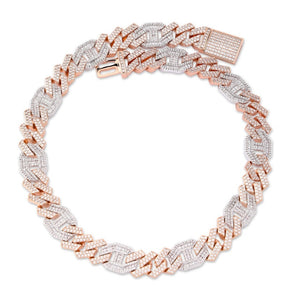 Open image in slideshow, Baguette Cuban Fusion Necklace
