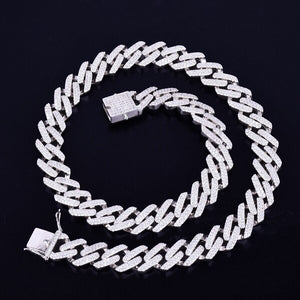 Open image in slideshow, ZigZag Cuban Necklace
